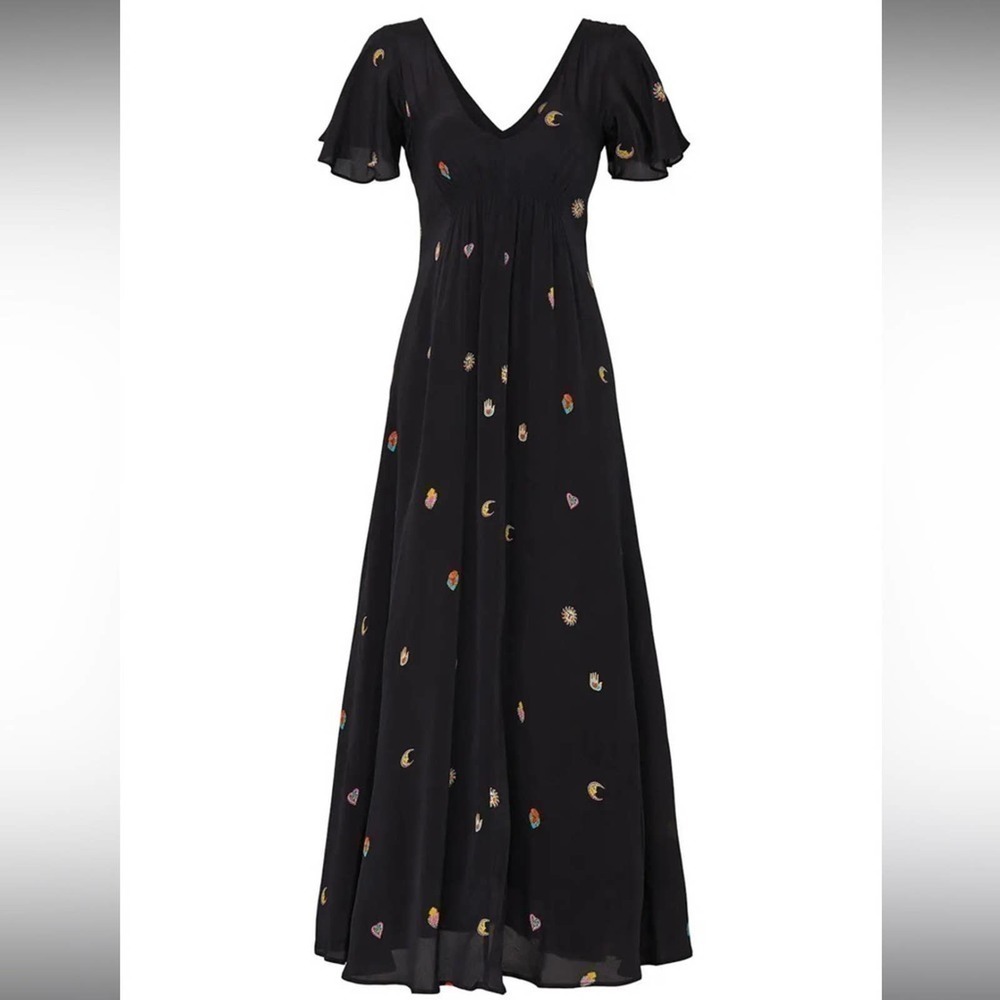 Veda corazon maxi flutter dress